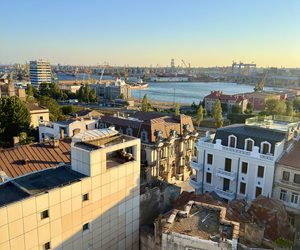 Constanța rooftops and harbor
