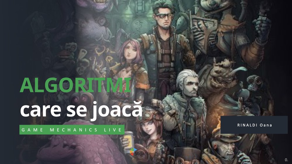 Algoritmi care se joacă. Game Mechanics Live — exhibition cover