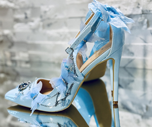 Celestia Blue Butterfly Heels - View 3