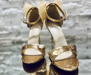 Golden Bloom Couture Sandals - View 1