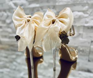 Golden Bloom Couture Sandals - View 4
