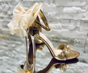 Golden Bloom Couture Sandals - View 5