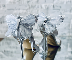 Silver Butterfly Dreams Couture Heels - View 5