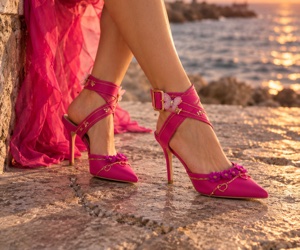 Fuchsia Garden Couture Heels - View 2