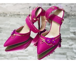 Fuchsia Garden Couture Heels - View 6